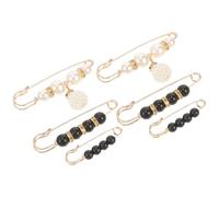 minkissy Épingle de Sécurité en Métal Perles Artificielles, Lot de 6 Pièces, Design Classique et Élégant, Protège les Vêtements et Resserre la Taille des Jupes et Foulards