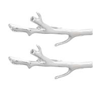 minkissy Épingle Vase à Fleurs en Alliage Argenté, Lot de 2 Pièces, Forme Branche Robuste pour Porter Fleurs Fraîches ou Séchées, pour Fêtes et Usage Quotidien