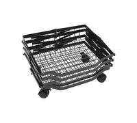 minkissy Étagère de Rangement Pliante Sol en Acier Carbone Noir, Design à Quatre Niveaux Cuisine, Gain de Place et Stockage, pour Salon ou Chambre