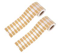 minkissy Étiquettes de Prix pour Bijoux en Papier Kraft Résistantes la Déchirure, Autocollantes Rectangulaires 500 Pcs par Rouleau, Étiquettes Vierges Inscriptibles pour Bagues