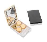 minkissy Étui à Lentilles De Contact Lot De 2 Sets De Boîtes Décoratives Plastiques Compactes Et Pratiques Noir Et Or Protection Sûre pour Voyages Et Usage Domestique