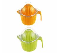 minkissy Extracteur de Jus Manuel Portable Mini Presse-agrumes Double Tête Couleur Aléatoire en Plastique pour Pique- et Voyage pour Fruits et Poires