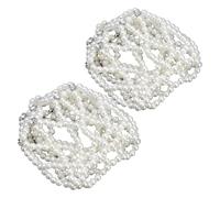 minkissy Filets à Cheveux Élastiques Perles et Strass 2 Pièces Taille Unique pour Danseuses Ballet Chignons au Crochet Scènes et Spectacles