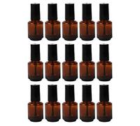 minkissy Flacons De Vernis À Vides De 15 Ml Flacons Cylindriques En Verre Avec Pinceau Lot De 15 Pour Projets De Stockage De Vernis À
