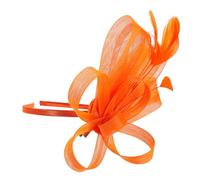 minkissy Fleur De Tête De Fleur Mini Chapeau Décoré Pastel Bandeaux De Fête Filles Mini Chapeaux De Fête Colorés Chapeau De Thé Pour Les Femmes Mesdames Couleur Abs Orange