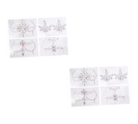 minkissy Gemme Autocollant 8 Ensembles Strass Stickers Bijoux De Sirène Strass Visage Stickers Décalque De Tatouage Traditionnel Embellissement Du Visage Acrylique Strass Autocollant Corps