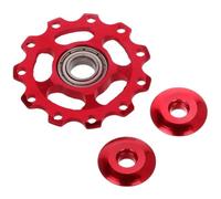 minkissy Guide Roue Arrière de Vélo 11t en Alliage pour Route et Montagne | Changement Fluide des Vitesses, Chaîne Régulière, Accessoire Fourni, Style Soigné, Couleur Rouge