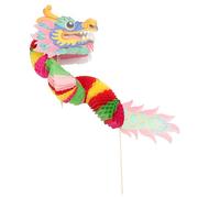 minkissy Guirlande Dragon en Papier pour Décoration Photo Portable, à Main en Papier et Bois, Accessoire Photo pour Fête et Anniversaire, Décoration Intérieure Élégante