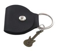minkissy Guitar Pick Holder PU Leather Case with Pendant Portable Pick Carry Bag for Electric Acoustic Guitar Bass Mandolin Banjo Ukulele Storage