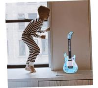 minkissy Guitare Électrique Musical pour Garçon Fille Instrument Éducatif Débutant Apprentissage Rythme Composition Déveil pour Garçons et Filles Modèle Bleu