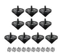 minkissy Gyroscope à Hélice Noir 10 Pièces Kit Magie Scène Accessoire Magicien Portable pour Spectacle Performance et Animation de Fête