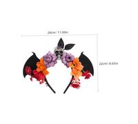 minkissy Headband Halloween Bat Wings Skull Floral Headwear Costume Accessory For Masquerade Day Of The
