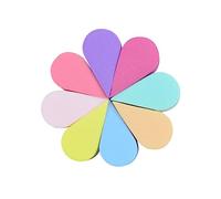 minkissy Houppette Visage Éponge Nettoyante 8 Pièces Couleurs Pétales Forme Fleur Petite Taille Soin Peau Variétés De Peau Utilisation Quotidienne