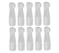 minkissy Housses de Protection Transparentes pour Pinceaux de Maquillage Lot de 10 Plastique Solide Forme Ronde Réutilisables Organisateur et Rangement pour Pinceaux Étui de Voyage
