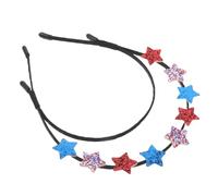 minkissy Independence Day Star Head Hoop casque de déesse accessoires de la fête de l'indépendance accessoires de cheveux de fête cerceau tête d'étoile -tête étoiles Accueil