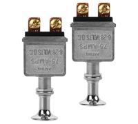 minkissy Interrupteurs à Tirer pour Véhicules Automobiles et Systèmes de Contrôle Lot de 2 75a 6-28v Dc en Alliage de Zinc et Cuivre, Étanches et Faciles à Utiliser