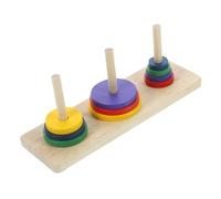 minkissy Jeu de Puzzle Bois Tour de Hanoi Coloré Intellectuel DIY pour Adultes et Développement Créatif et Relaxation Puzzle Cérébral Sécurisé à Surface Lisse