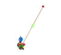 minkissy Jouet à Pousser Bois pour Garçon Fille Trotteur avec Motif Animalier Jouet De Marche pour Tout-Petits Chariot à Tirer pour Apprendre à Marcher