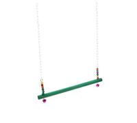 minkissy Jouet Balançoire Coq Et Poule en Bois Naturel, Support Debout Et Pont Suspendu, Taille Unique, pour Poulets Et Oiseaux Domestiques