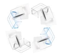 minkissy Kit 4 Tampons pour Nail Art Rectangulaires Têtes de Tampon Bleu et Transparent Plaques de Stamping pour Manucure French Outil Créatif pour Motifs Précis et DIY Ongles