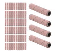 minkissy Kit de 2 Embouts de Ponceuse à Ongles Anneaux Abrasifs Roses 180/240 Grains, Mini Tête de Meulage en Acier Inoxydable pour Manucure, Polissage Précis et Retrait Sécurisé