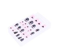 minkissy Kit de 24 Faux Ongles pour Garçon et Filles Autocollants Adhésifs en ABS Écologique Taille Moyenne Couleur Multicolore Manucure Facile et Sûre pour Filles Nail Art Créatif à