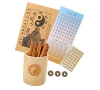 minkissy Kit de Divination Traditionnel Chinois avec Bâtons Seau et Livret Outil Polyvalent pour Pratique Tai Chi Jeu de Divination et Décoration Vintage