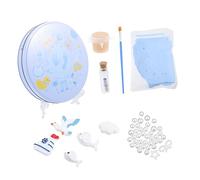 minkissy Kit de Moulage D'empreintes Bébé -né, Argile Bleu Clair, Moule, Souvenir Naissance Léger et Portable, Présent Bébé, Coffret pour Premiers Souvenirs, Usage Familial