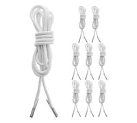 minkissy Kit de Réparation de Cordon Blanc pour Chaise Longue 8 Pièces en Caoutchouc et Polyester, Corde Élastique Renforcée pour Fauteuil de Jardin Extérieur