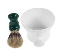 minkissy Kit de Soin pour Barbe Homme avec Bol à Mousse et Coupe Blaireau pour Rasage Voyage et Maison Outil Rasage Homme