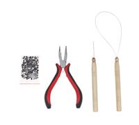 minkissy Kit Doutils Pour Extensions De Cheveux 4 Pièces Pince À Cintrer Boucle De Ramassage Enfile-aiguille Pour Un Coiffage Facile