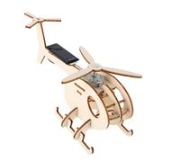 minkissy Kit Hélicoptère Solaire Bois DIY Éducatif Stem pour Garçons et Filles Modèle Avion Solaire à Assembler Kit Scientifique Interactif pour Éveil Technologique et Créativité