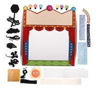 minkissy Kit Théâtre Marionnette Garçon Fille Portable avec Accessoires Marionnettes Ombres DIY Créatif pour Conte et Jeu Animation