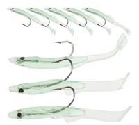 minkissy Leurres Artificiels Coulants en Silicone Lumineux Appâts Réutilisables Attractifs Lot de 8 pour Pêche en Eau Douce et Salée pour Bass et Poissons