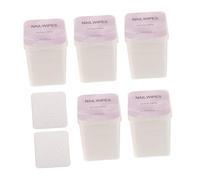 minkissy Lingettes Dissolvantes Pour Cuticules En Mousse Perlée, Cotons Non Pelucheux Pour Enlever Le Vernis, Lot De 5 Boîtes 【170 Pcs Par Boîte】