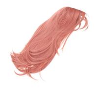 minkissy Long Straight Wig Middle Part Heat Resistant Synthetic Fiber Cosplay Halloween Party Full Cap Costume Hair Accessory