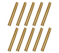 minkissy Lot de 10 Capuchons Métalliques pour Stylos de Manucure Protège-Mines Anti-Poussière en Métal Jaune Brillant Accessoire Nail Art pour Organisation et Protection des Pinceaux