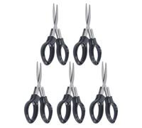 minkissy Lot de 10 Ciseaux Pliables de Pêche Portables en Acier Inoxydable Poignée Plastique Noire, Coupe-fil Résistante à L'usure pour Pêche en Mer et Activités Extérieures