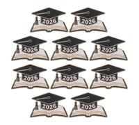 minkissy Lot de 10 Épinglettes Décoratives de Remise de Diplômes 2026 Broches de 3 Cm en Métal Résistant Insignes Chapeau et Livre pour Paquet, Vestes et Foulards, Accessoires