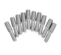 minkissy Lot de 10 Vis Double Filetage en Acier Inoxydable M8x20 à M10x20, Réducteur de Filetage Précis pour Meubles, Utilisation Polyvalente en Projets Professionnels