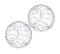 minkissy Lot de 2 Balles de Course pour Hamsters Nains, Plastique Transparent, Diamètre 10 Cm, D’Exercice pour Petits Animaux, pour Cage et Stimulation Physique Quotidienne