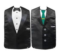 minkissy Lot de 2 Bavoirs pour Adulte en Polyester Bavoir de Costume pour Repas Protection Anti-Éclaboussures Boucle Réglable Personnes Âgées et Convalescentes Tablier Repas Pratique