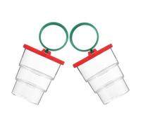 minkissy Lot de 2 Boîtes d'Observation d'Insectes Porte-Loupe Boîte de Collection Rouge Pliable Jouets d'Exploration Scientifique pour Garçon et Filles Kit d'apprentissage Extérieur