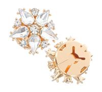 minkissy Lot De 2 Boutons De Manchette En Forme D'Étoile En Alliage De Zinc Doré Pour Costume Smoking Pour Femme