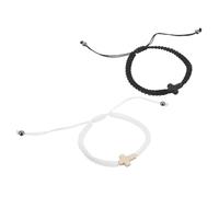 minkissy Lot De 2 Bracelets Tressés En Polyester Pour Homme Et Femme Bijoux Religieux Style Chrétien Fait À La Main