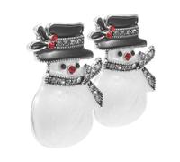 minkissy Lot De 2 Broches De Noël En Forme De Bonhomme De Neige Bijoux Anneau Flocon De Neige Bouton Bonhomme De Neige Broche Dessin Animé Pendentif Bonhomme De Neige Broche Flocon
