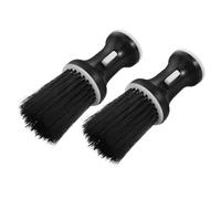 minkissy Lot De 2 Brosses De Coupe De Cheveux Pour Hommes En Fibre De Laine En Plastique Pour Barbier Pour Le Cou Noires