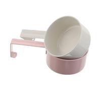 minkissy Lot de 2 Cuillères Doseuses à Lessive en Fer, Petites Taille, Couleurs Rose et Blanc, Mesure Précise pour Lessive Liquide Poudre, Accessoire Pratique pour Dosage et Rangement