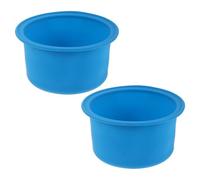 minkissy Lot de 2 Doublures en Silicone Bleues pour Pot Chauffe-cire 12 X 6,5 Cm, Réutilisables et Antiadhésives, Inserts Souples pour Fondre Cire en Toute Propreté, Adaptées à Épilation