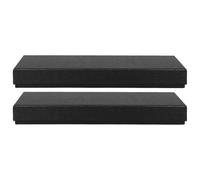 minkissy Lot de 2 Grandes Boîtes Présents Noires en Papier Rigide avec Couvercle, Boîte à Cravates Rectangulaire Réutilisable pour Occasions D'affaires et Fêtes